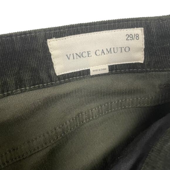 Vince Camuto Skinny Corduroy Pant Dark Green 8 - Picture 5 of 8